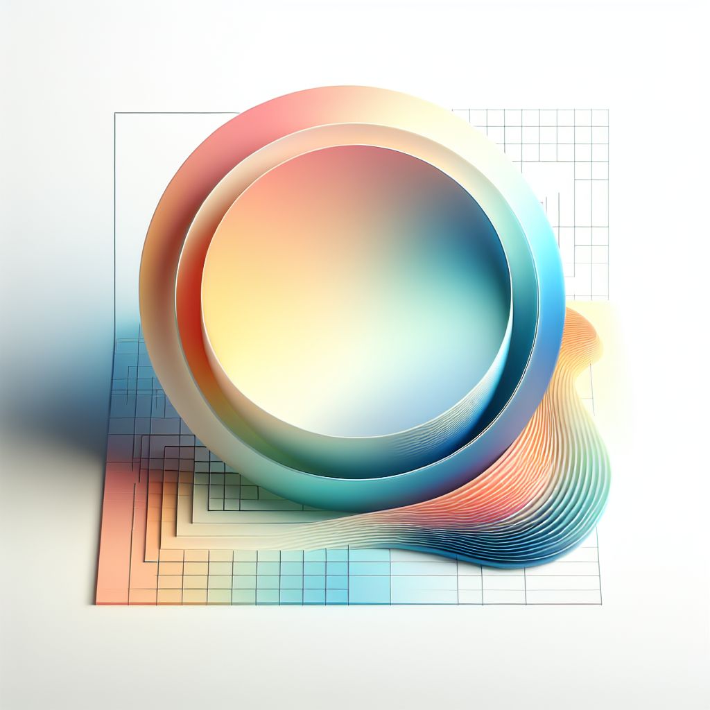 Innovation in illustration style with gradients and white background