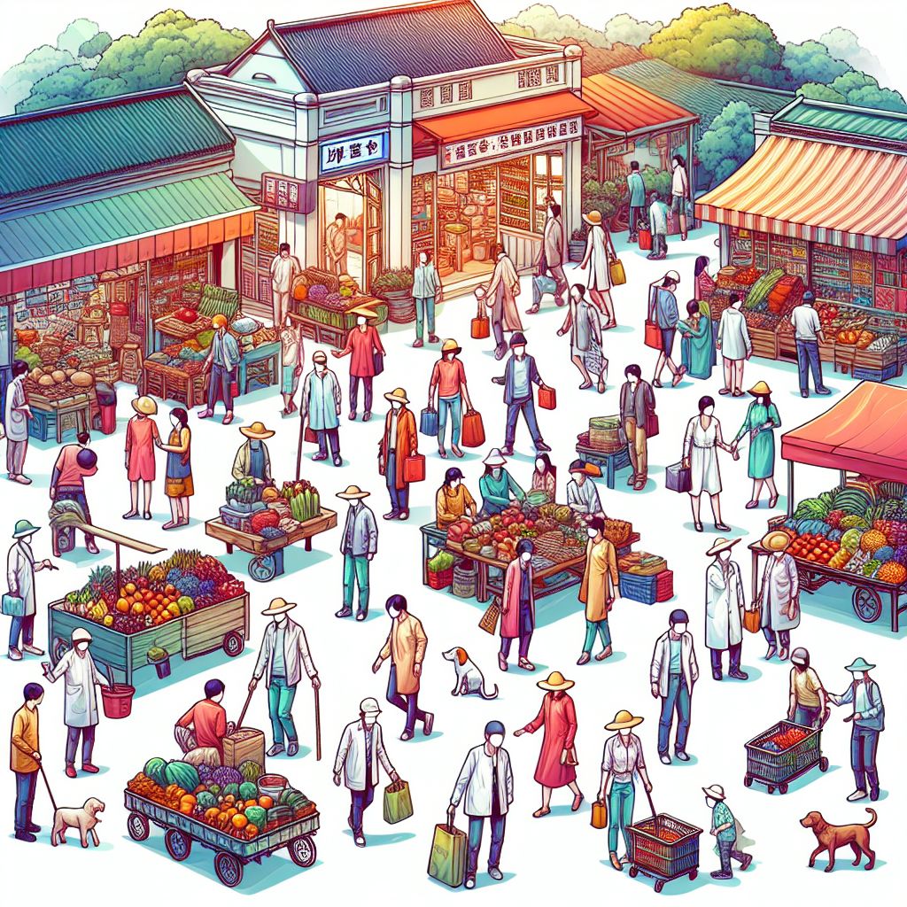 Business in illustration style with gradients and white background