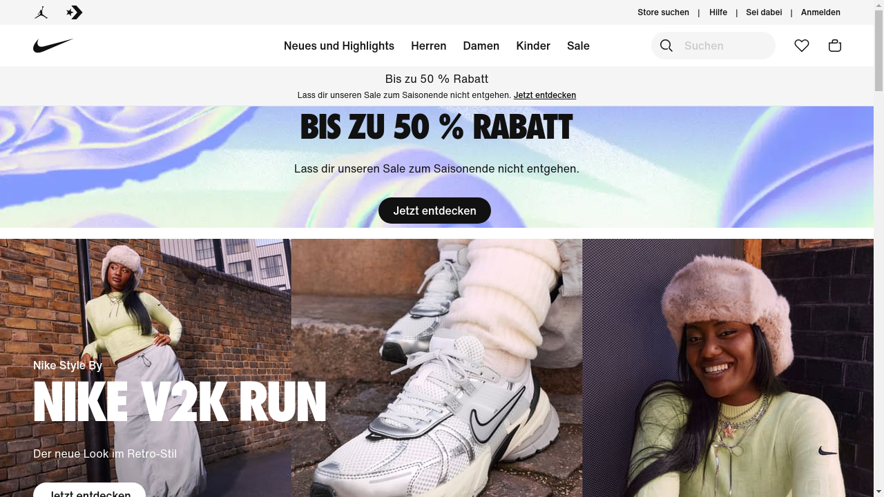 Nike website