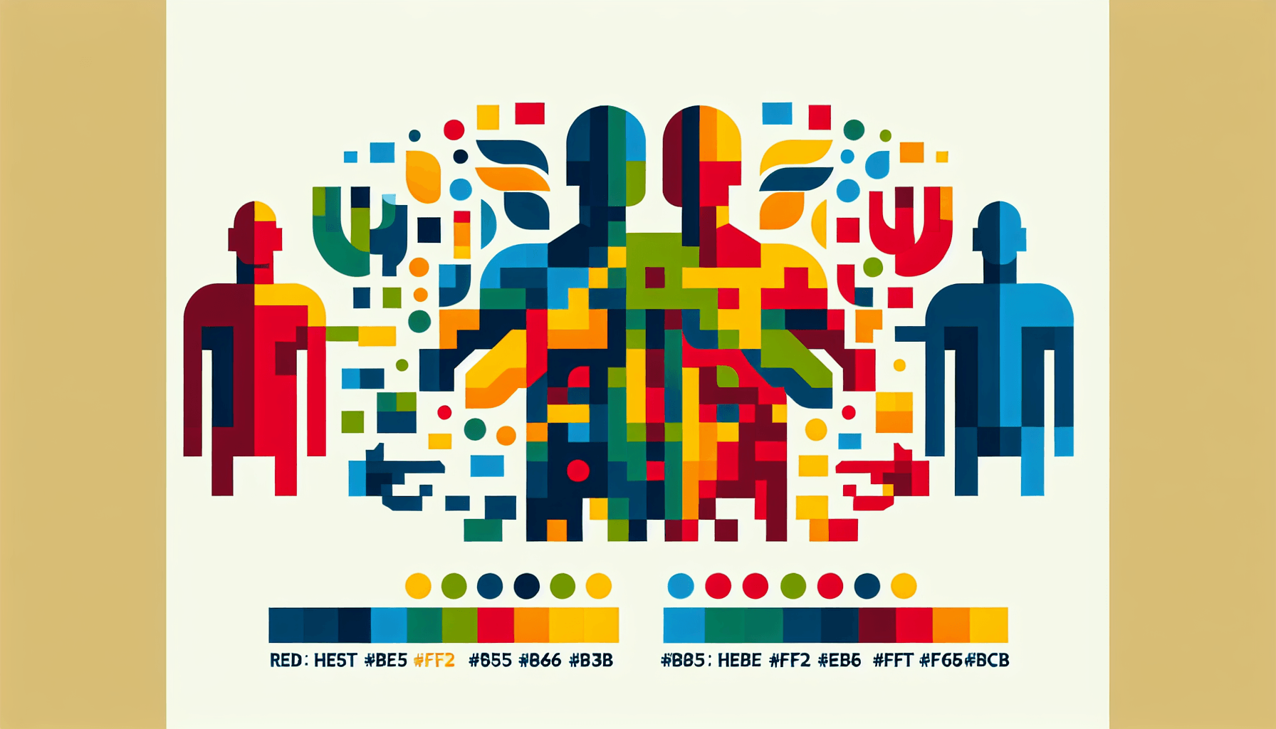 Transformation in flat illustration style and white background, red #f47574, green #88c7a8, yellow #fcc44b, and blue #645bc8 colors.